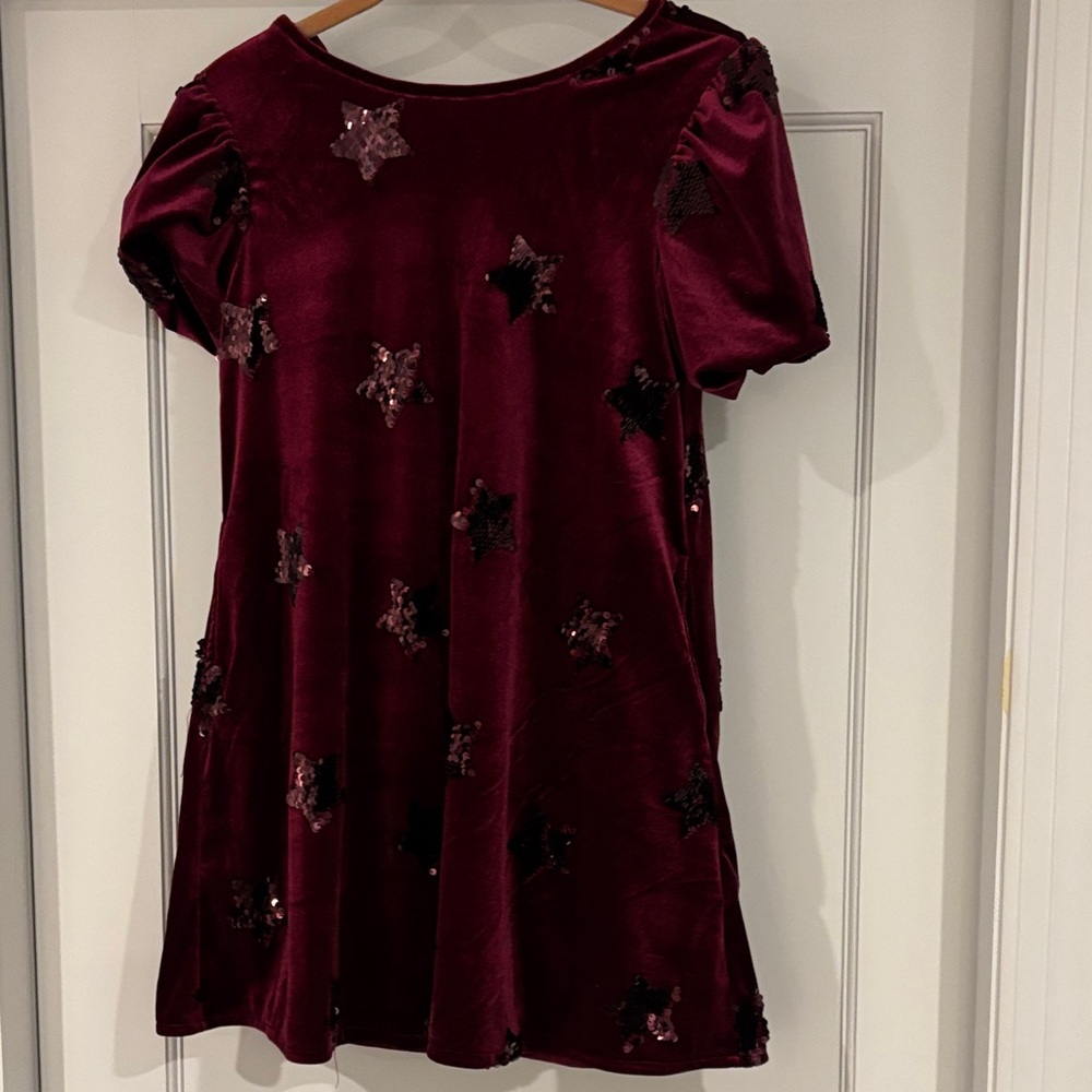 Cat & Jack Burgundy Star Dress